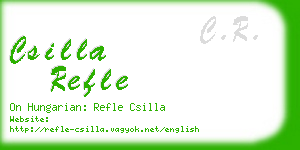 csilla refle business card